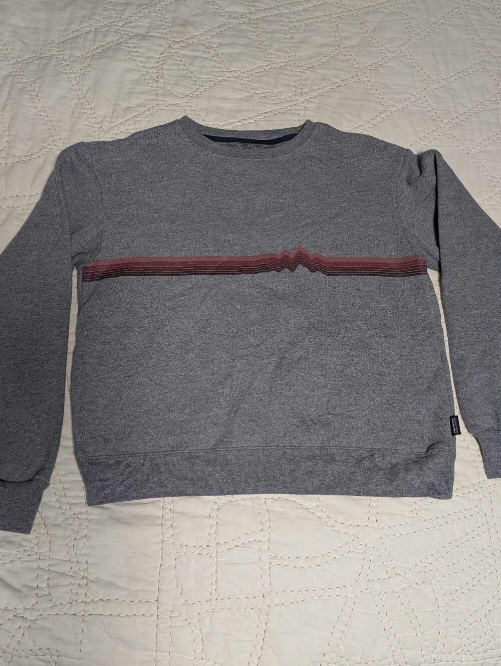 Patagonia Crewneck Sweatshirt Gray Fitz Roy Line Sz S